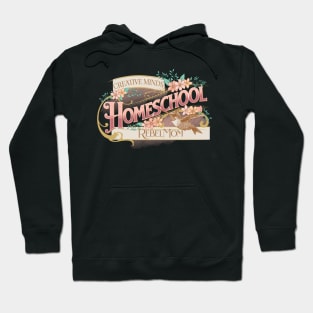 Homeschool Rebel Mom Flower Label Hoodie